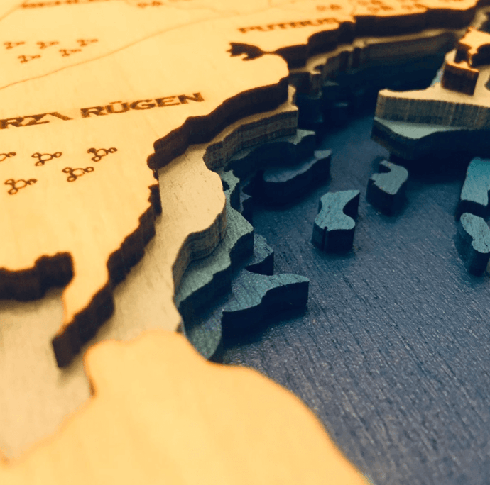 Handgefertigte 3D-Karten: Eine Souvenir-Weltkarte aus einer anderen Perspektive