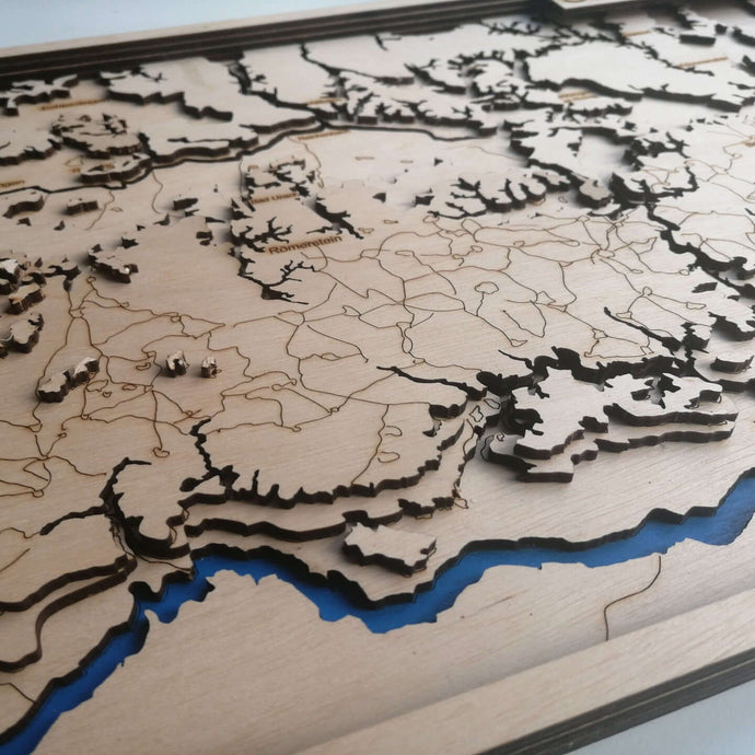 Schnittpunkt von Geographie und Kunst: Die ästhetische Reise der Holzlandkarte