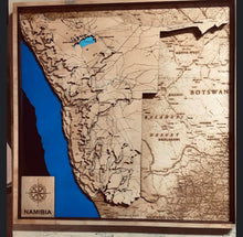 Namibia 3d wooden map