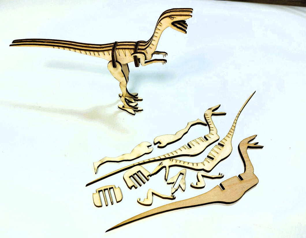 Velociraptor dinosaur assembly model