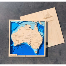 australia holzlandkarte wand karte