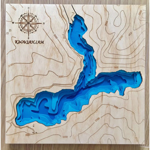 See, Ichkeria - Holzlandkarte