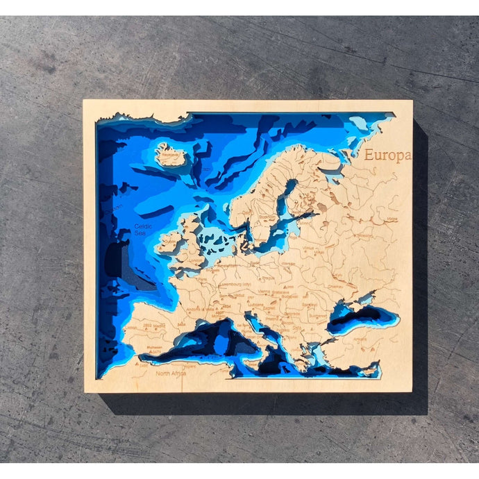 Europa - Holzlandkarte